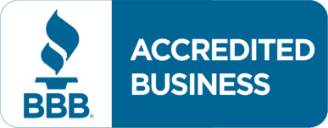 Better Business Bureau (BBB) Accredited Business logo.