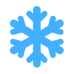 Cooling service icon for air conditioners and ductless systems.